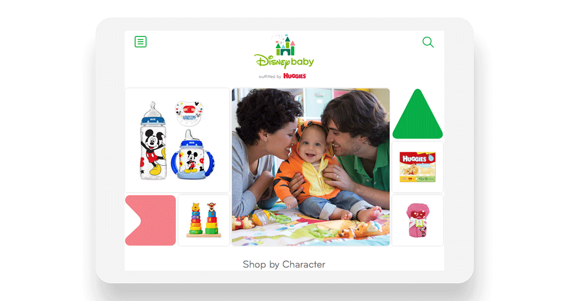 Photography displayed on Disney Baby Website and Social Media