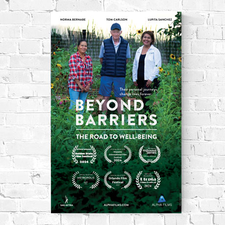 Beyond Barriers: The Road to Wellbeing, documentary film poster design